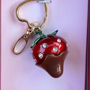 Betsey Johnson Chocolate Dipped Strawberry Key Charm